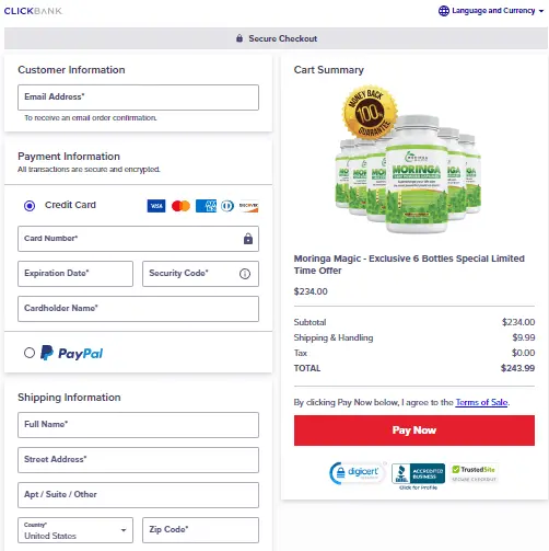 Moringa-magic-Secure-Checkout